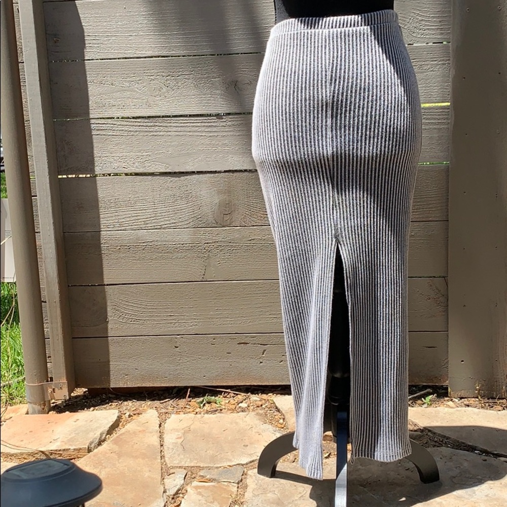 High Waisted Striped Skirt